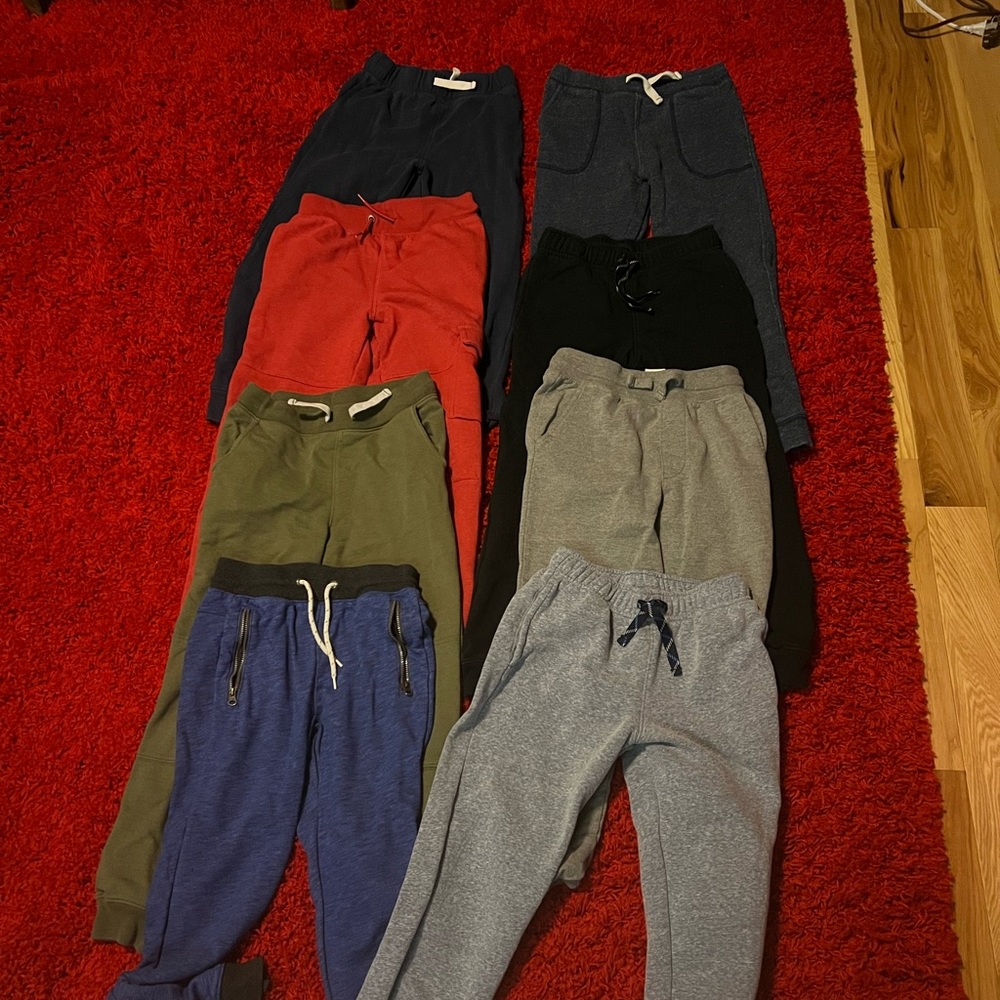 8 pairs of boys joggers. 5 pairs of Carter’s/Osh Kosh & 3 Cat & Jack.